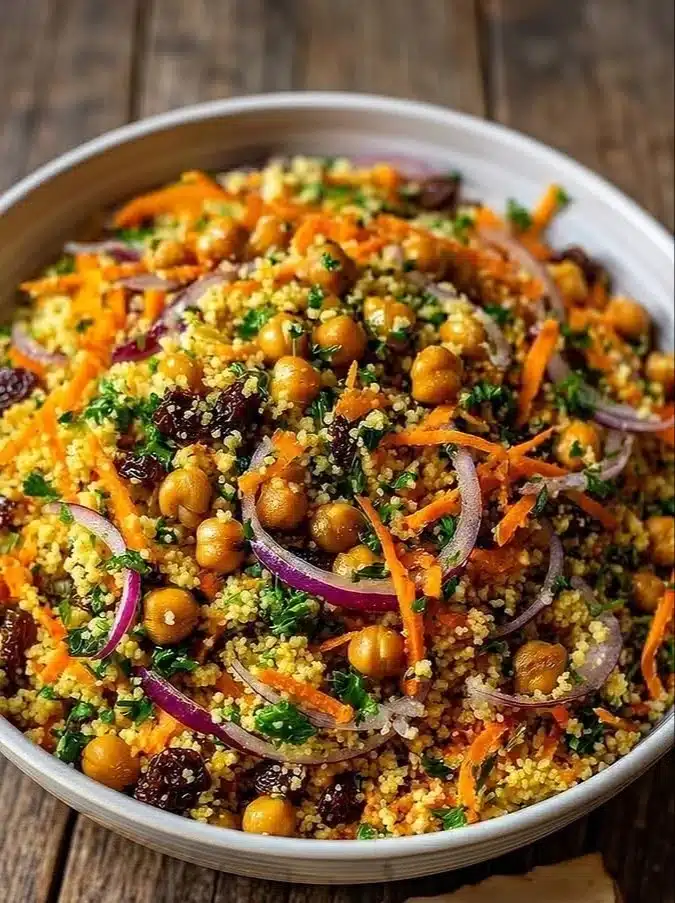 107K views · 260 reactions | Moroccan-Spiced Chickpea and Carrot Couscous Salad