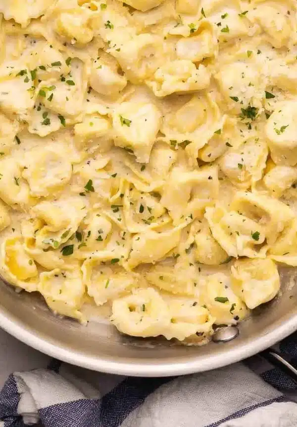 15 Minute Creamy Cheese Tortellini
