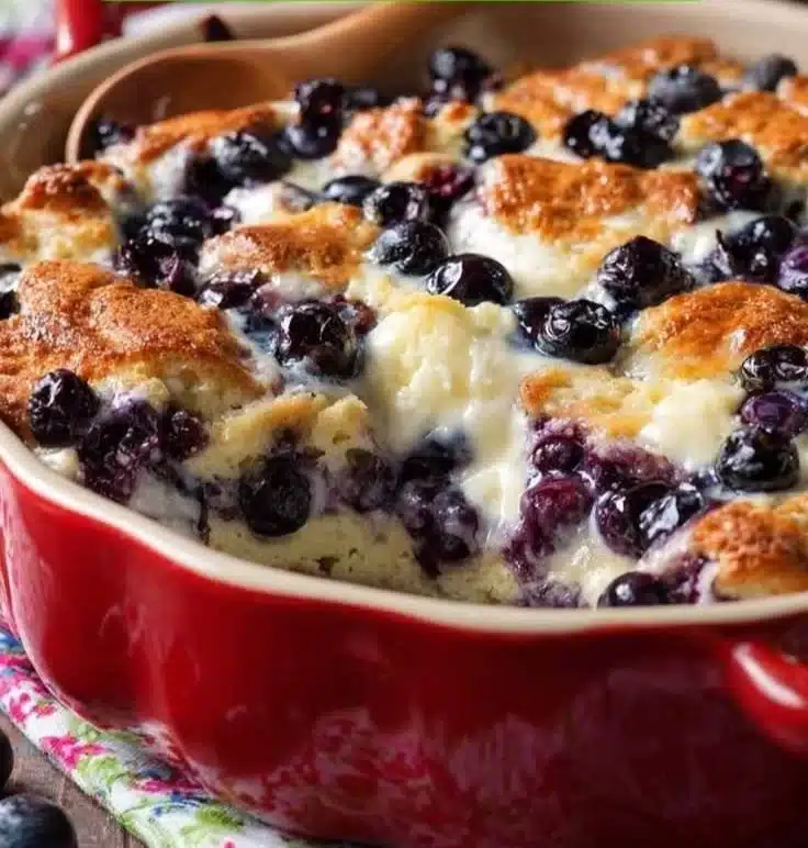 Blueberry Cottage Cheese Bake