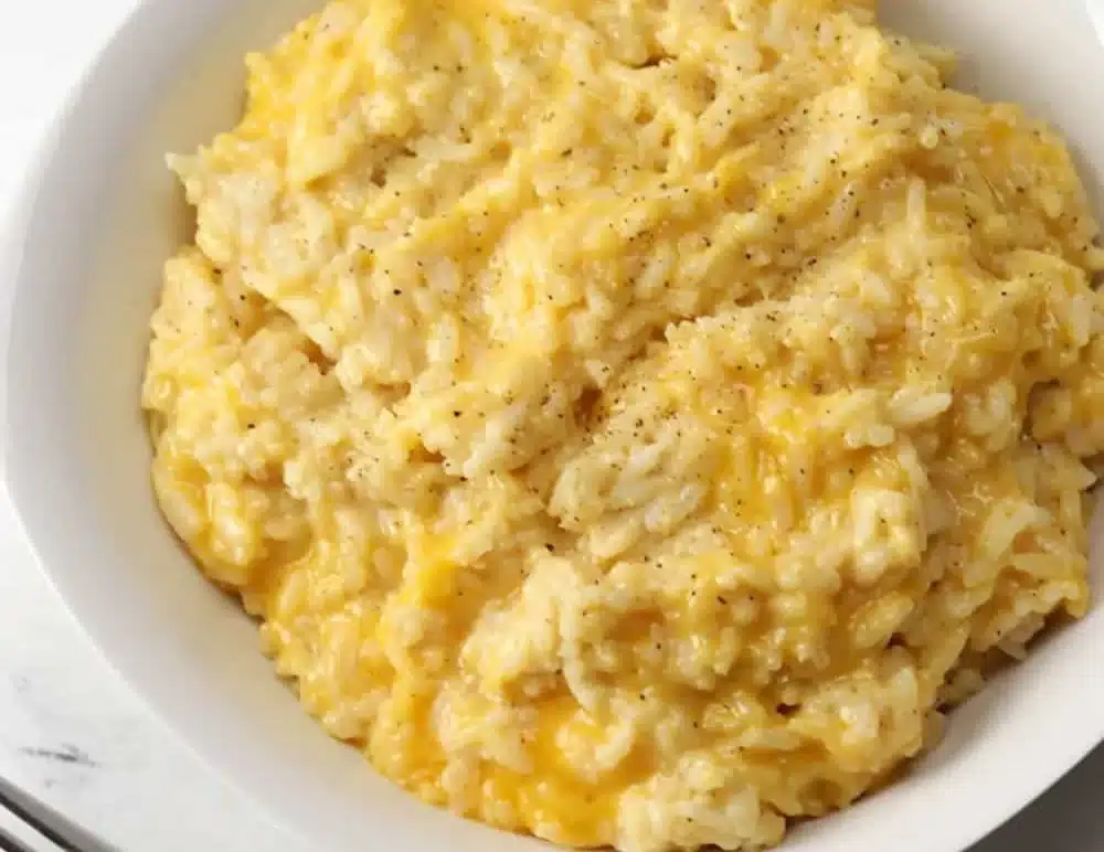 Creamy Cheesy Rice Recipe | Quick and Easy Side Dish, Simple Rice Sides, Creamy Cheese Rice