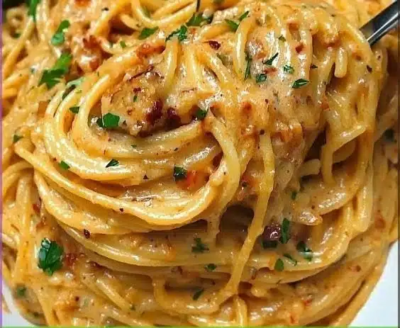 Creamy Vegan Caramelized Onion Pasta