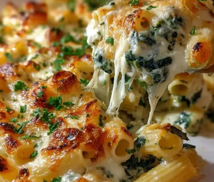 Delicious spinach lasagna with ricotta cheese for a cozy dinner