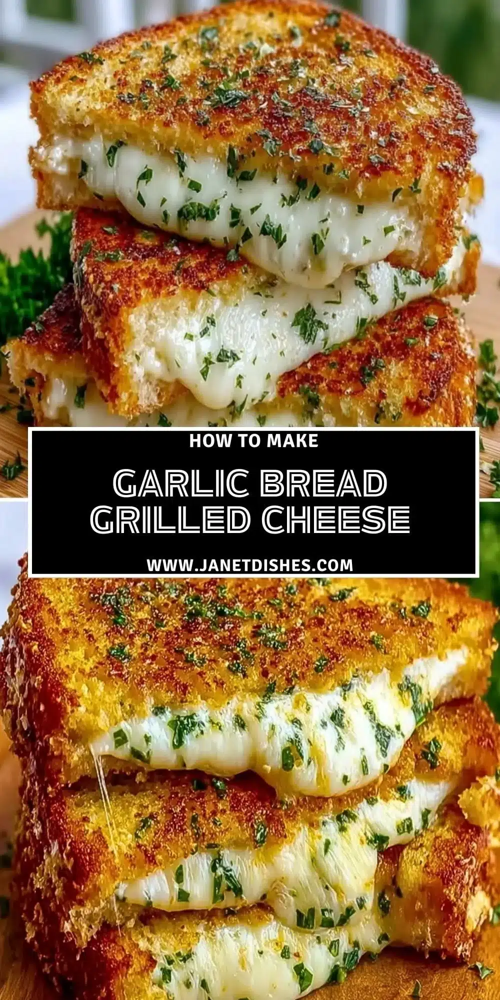 Garlic Bread Grilled Cheese