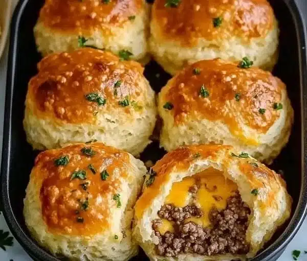 Garlic cheeseburger balls