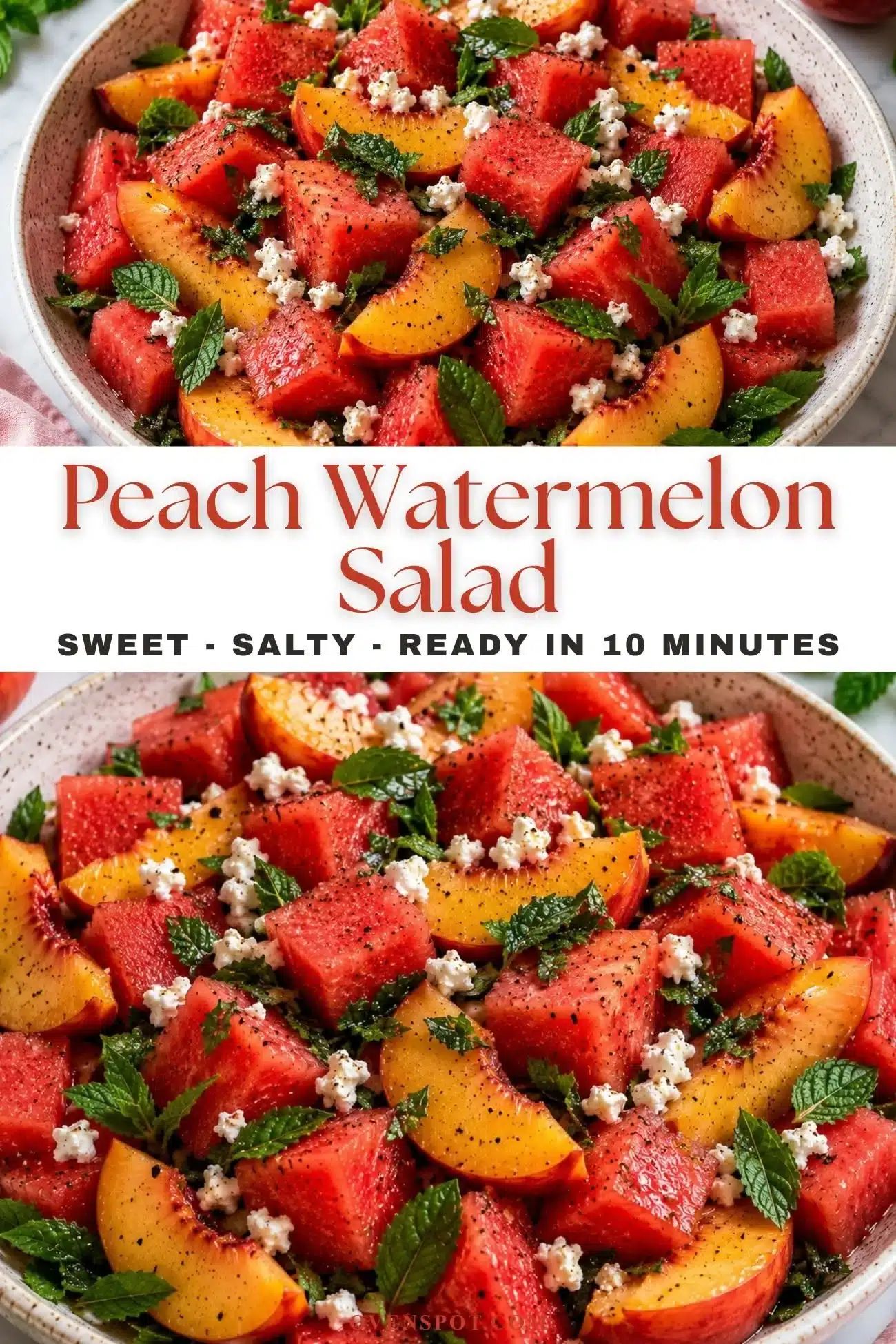 Peach Watermelon Salad