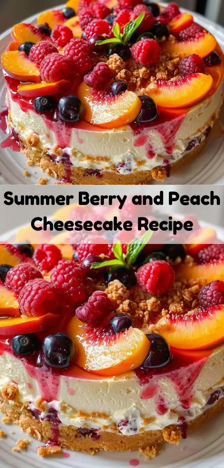 Summer Berry and Peach Cheesecake Recipe